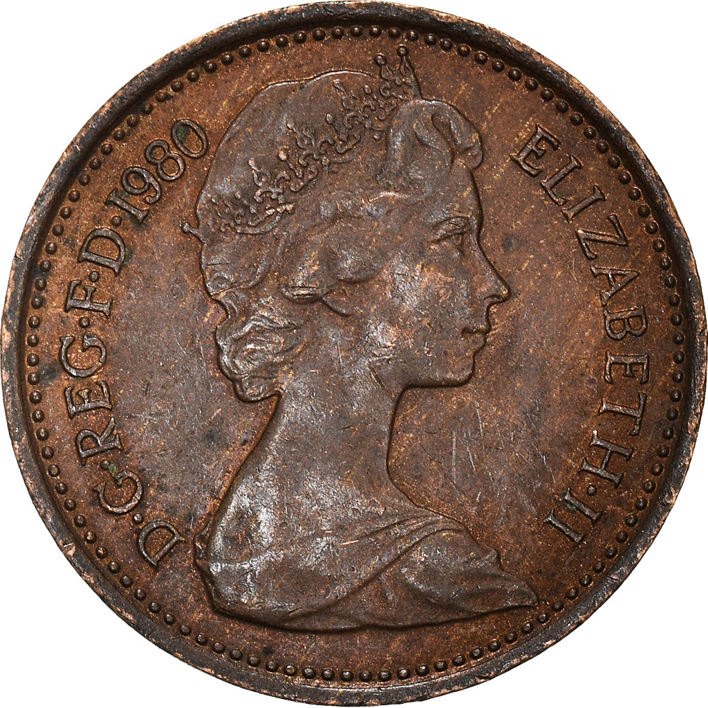 Monnaie, Grande-Bretagne, 1/2 New Penny, 1980