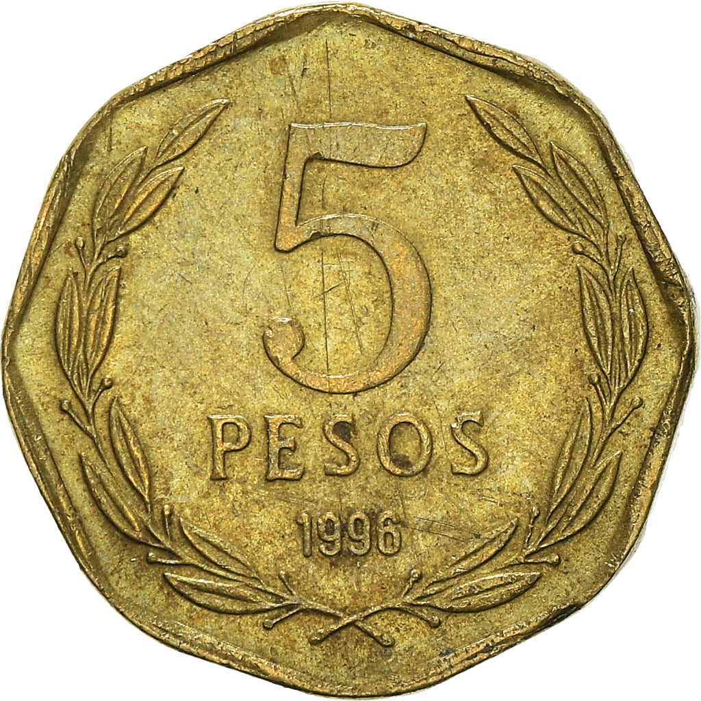 Coin, Chile, 5 Pesos, 1996