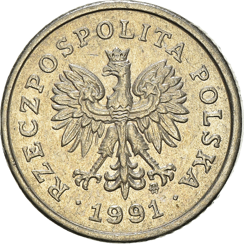 Moneta, Polonia, 10 Groszy, 1991