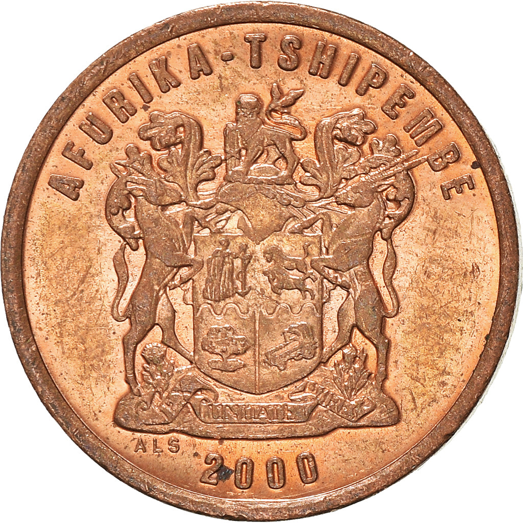 Monnaie, Afrique du Sud, 2 Cents, 2000