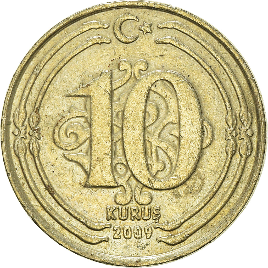 Moneta, Turchia, 10 Kurus, 2009