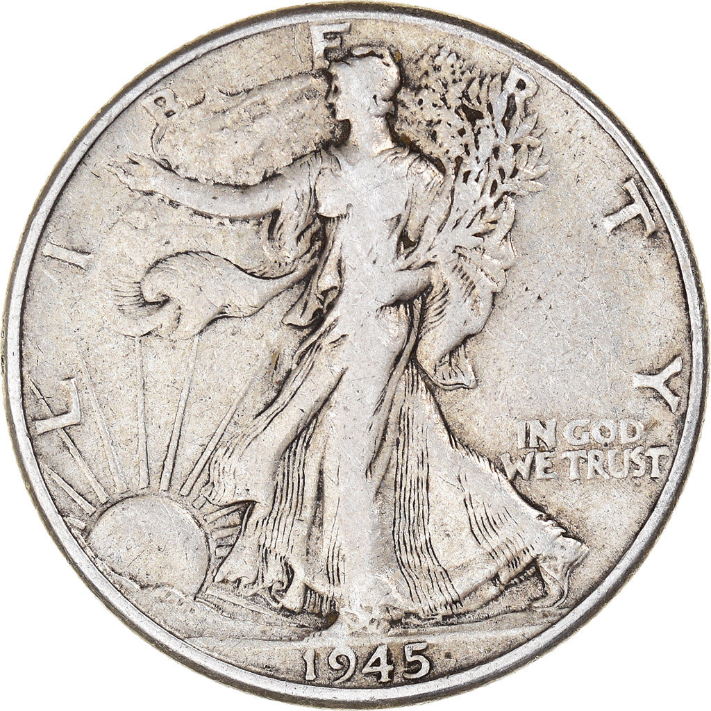 Moneda, Estados Unidos, Walking Liberty Half Dollar, Half Dollar, 1945, U.S.