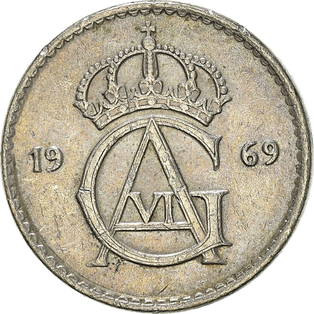 Moeda, Suécia, 25 Öre, 1969