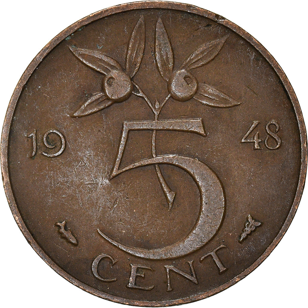 Moneta, Paesi Bassi, 5 Cents, 1948
