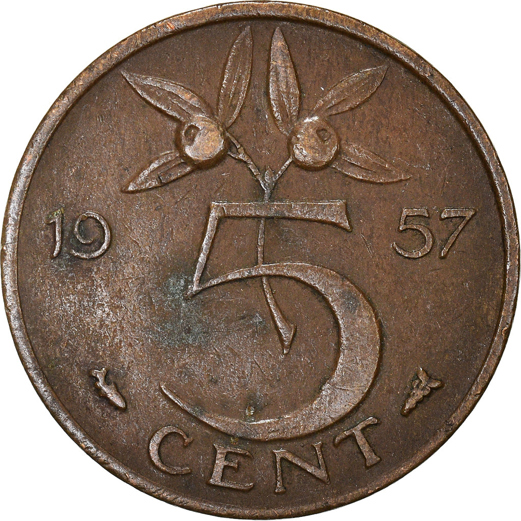 Munten, Nederland, 5 Cents, 1957
