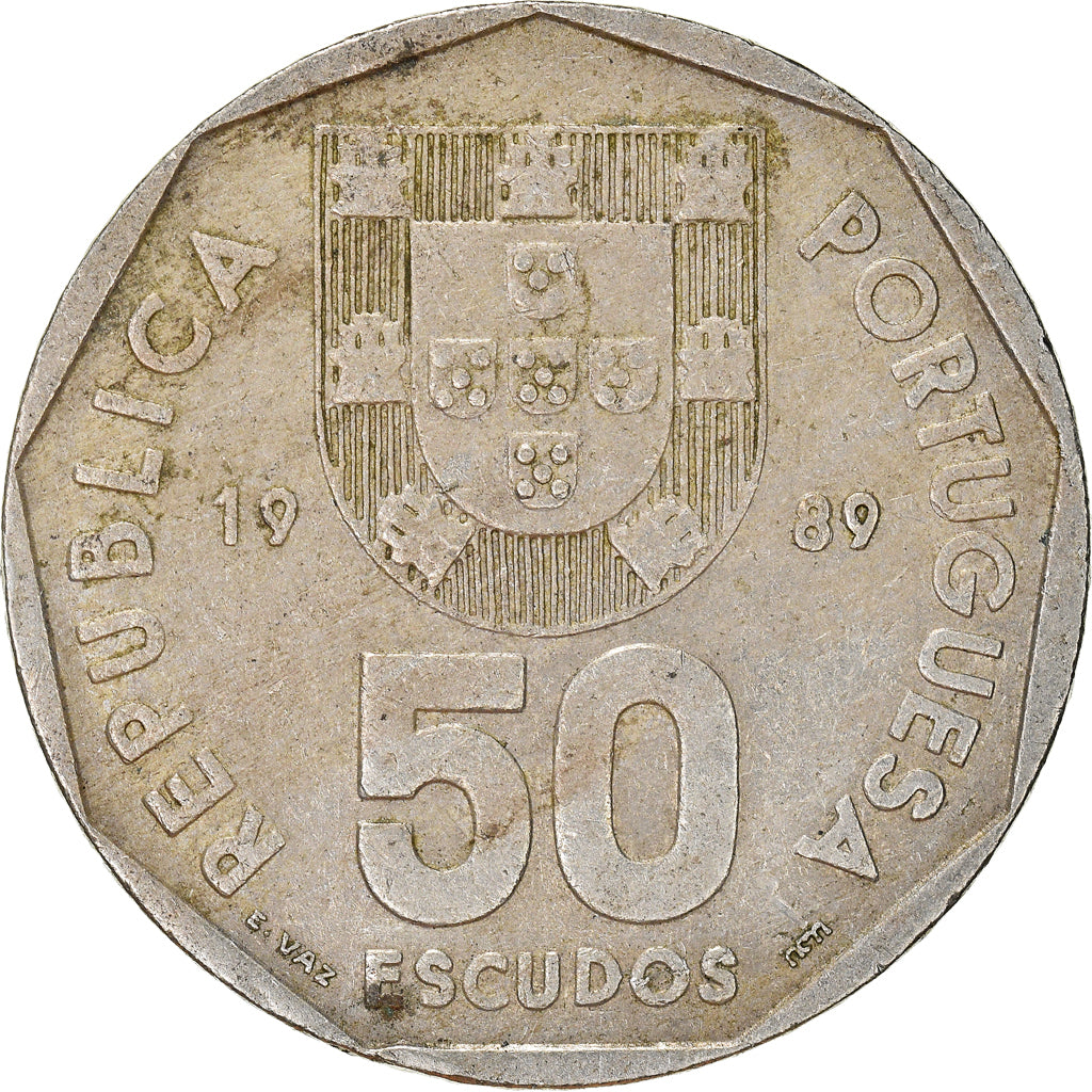 Munten, Portugal, 50 Escudos, 1989
