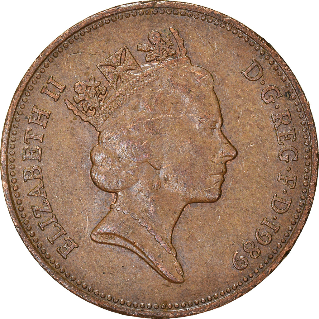 Coin, Great Britain, 2 Pence, 1989