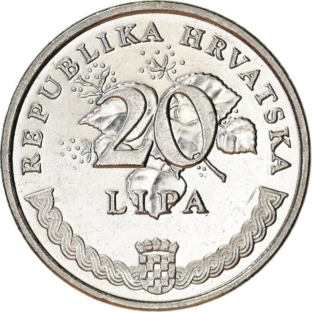 Moeda, Croácia, 20 Lipa, 2013