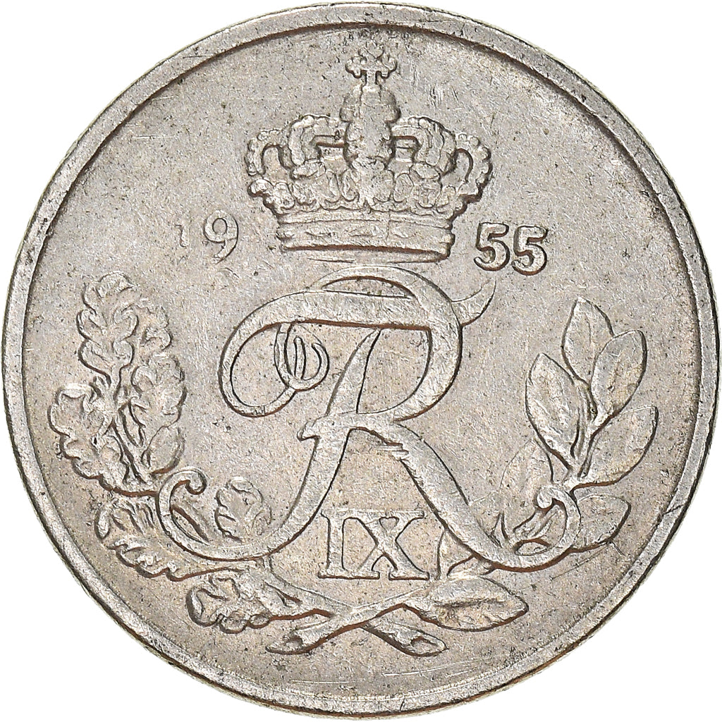 Moneda, Dinamarca, 10 Öre, 1955
