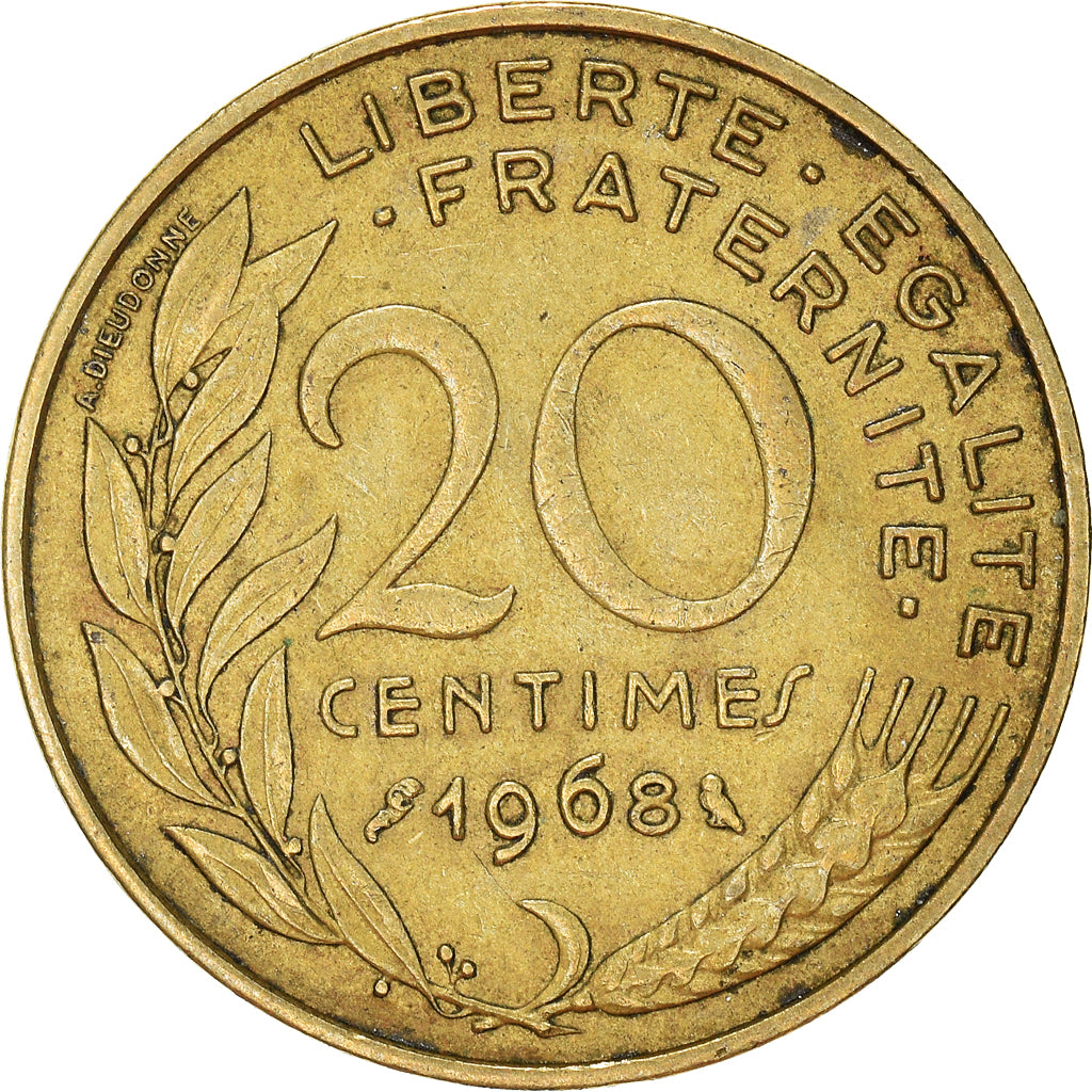 Münze, Frankreich, 20 Centimes, 1968
