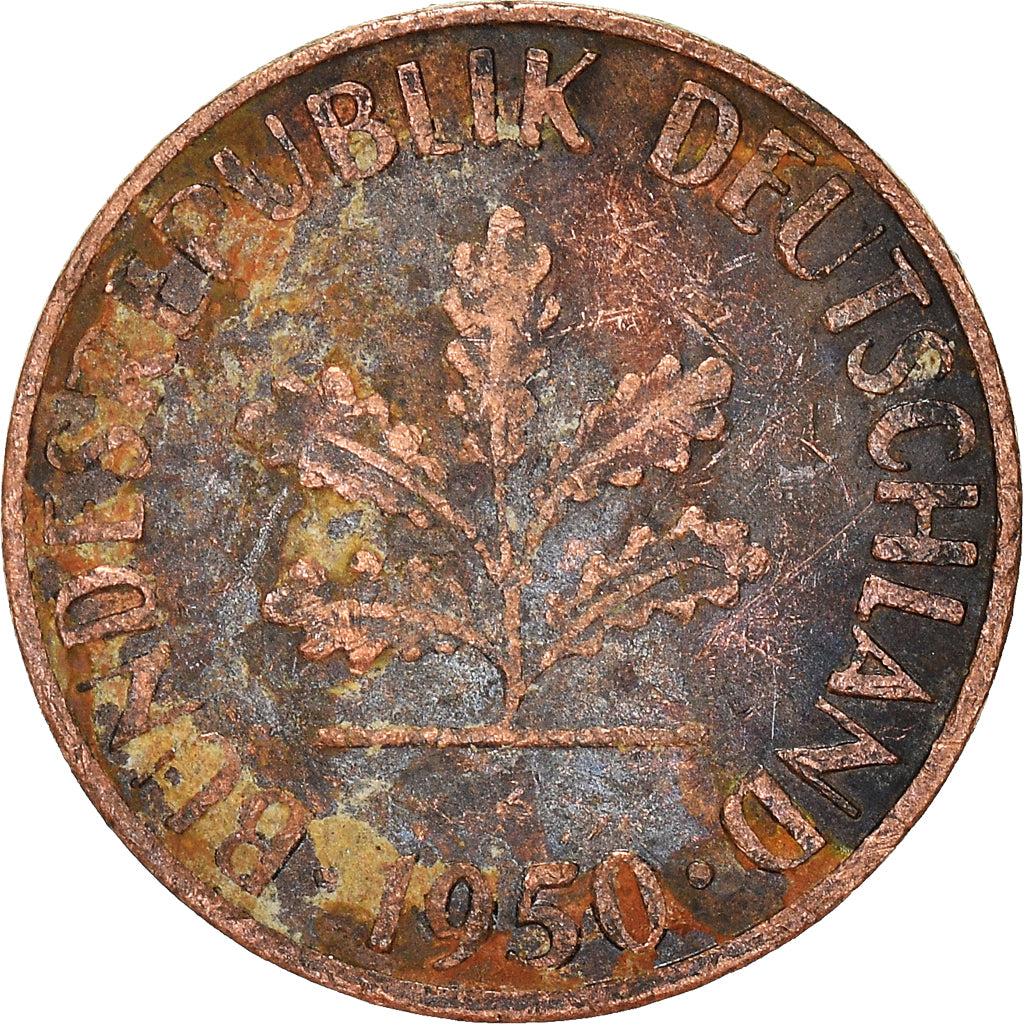 Munten, Federale Duitse Republiek, Pfennig, 1950