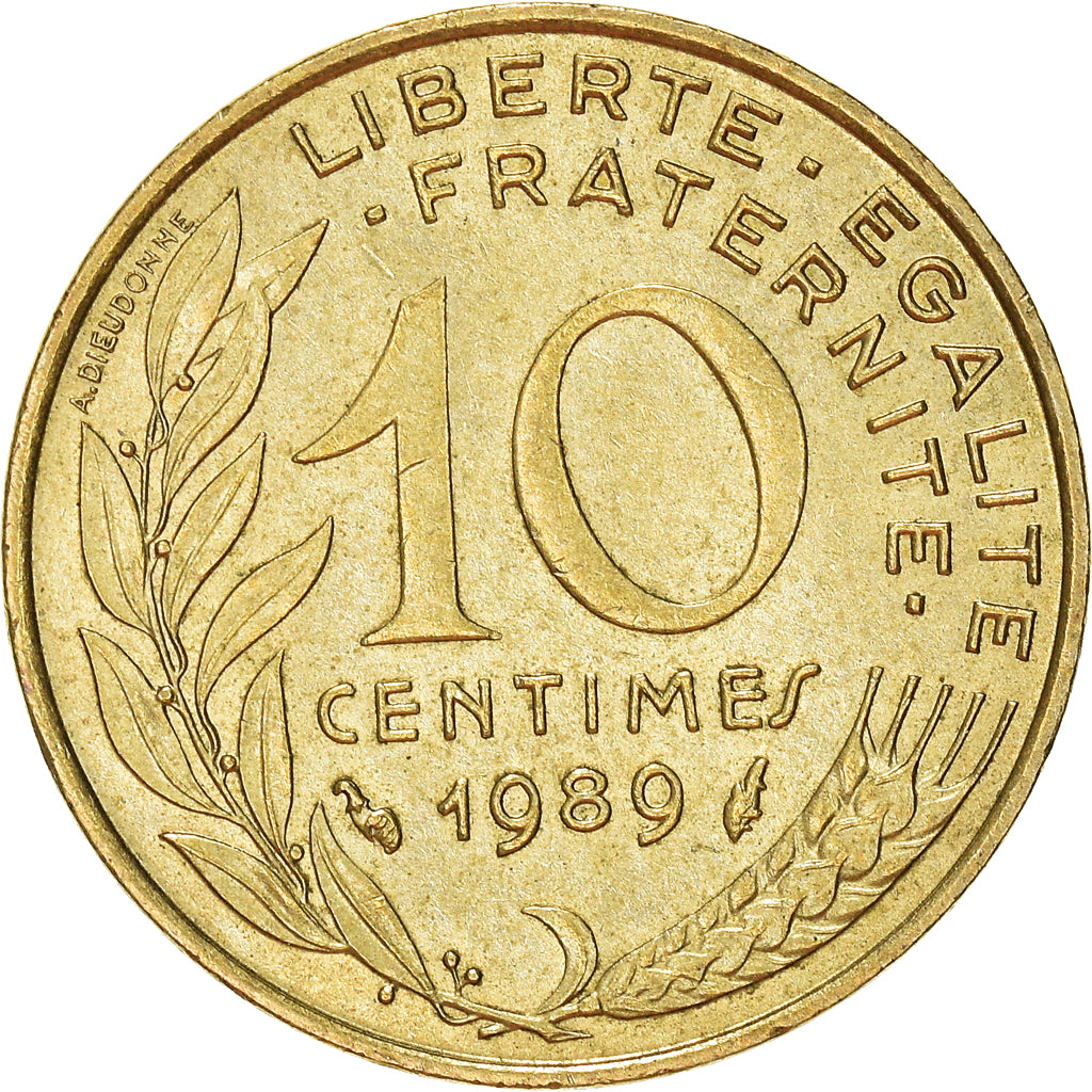 Coin, France, 10 Centimes, 1989