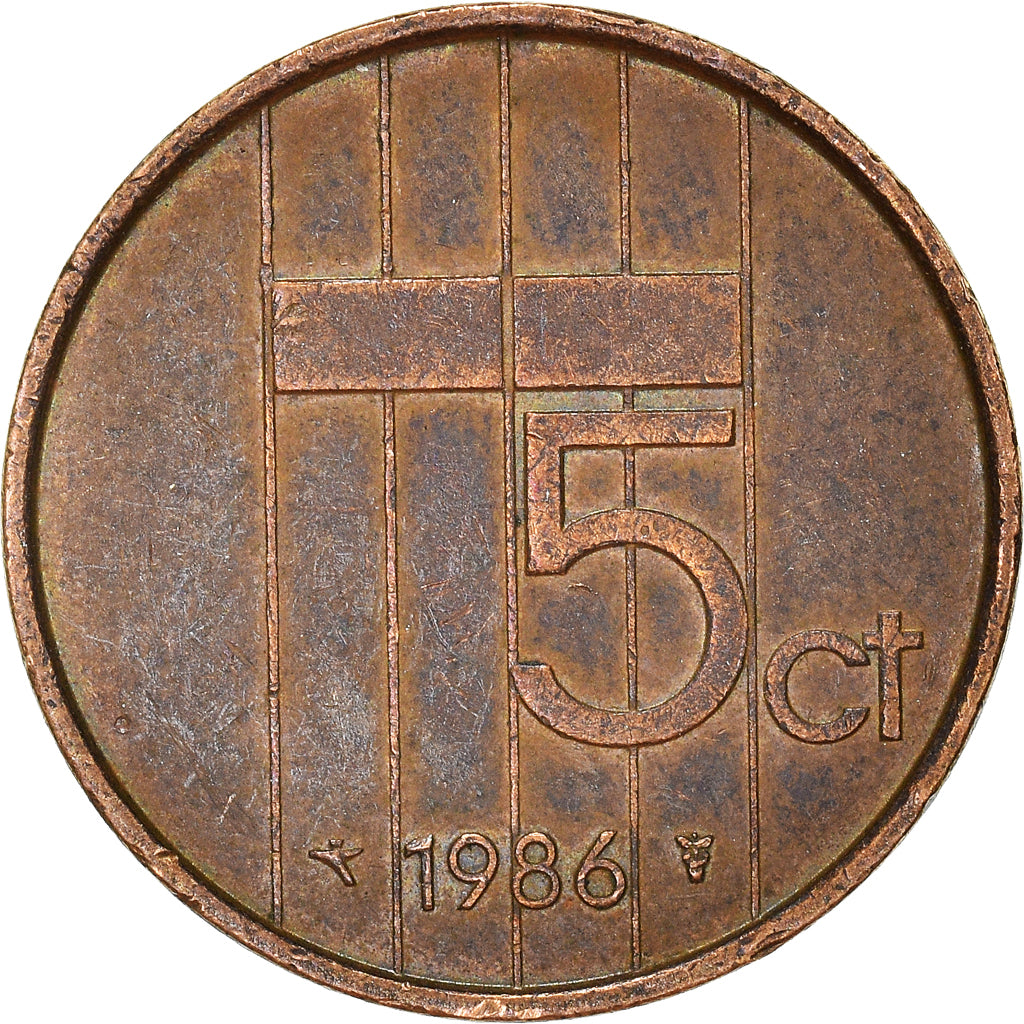 Monnaie, Pays-Bas, 5 Cents, 1986