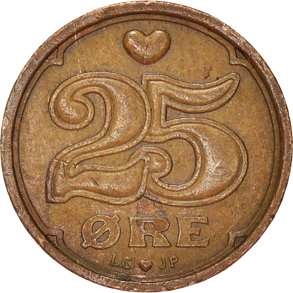 Moneda, Dinamarca, 25 Öre, 1996