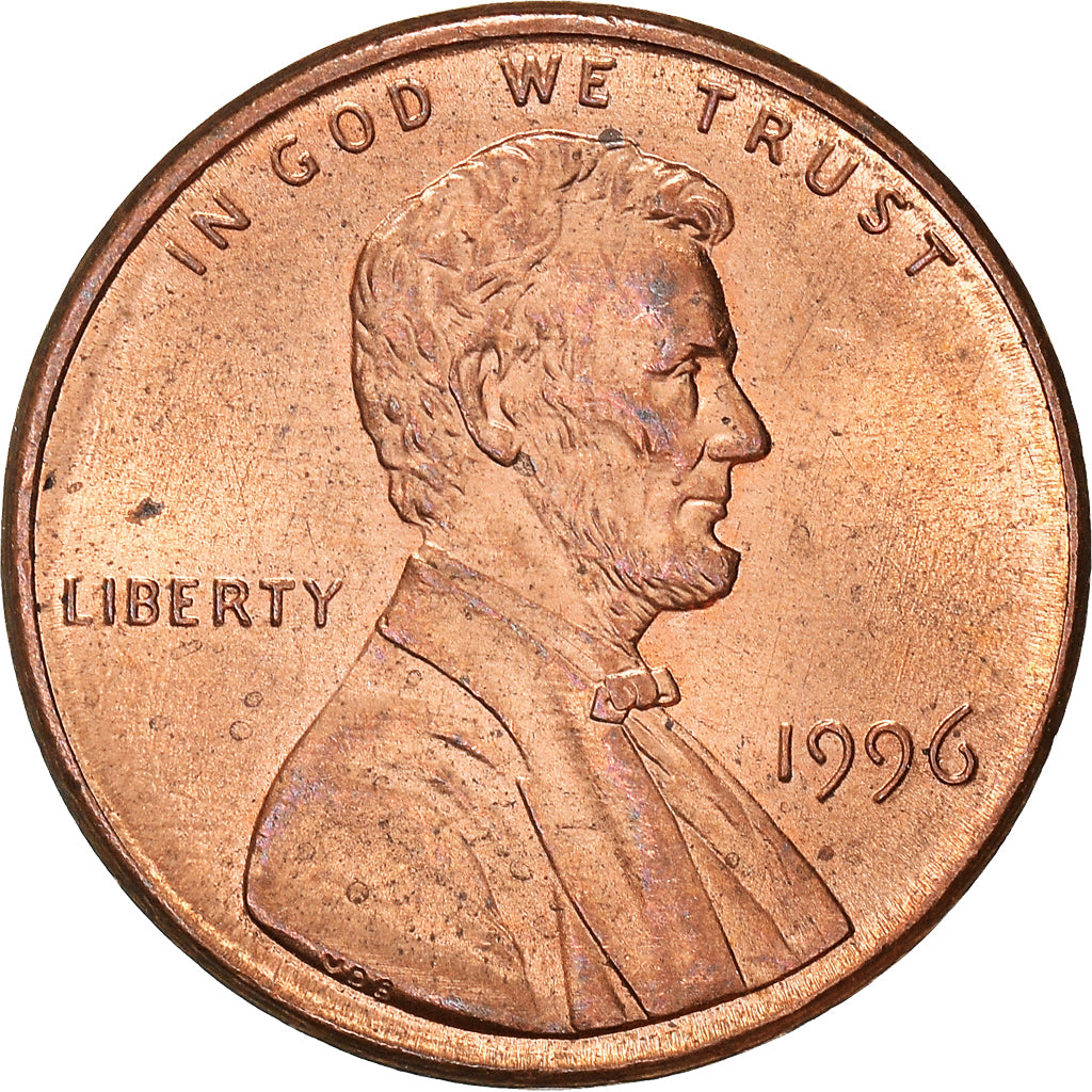 Coin, United States, Cent, 1996