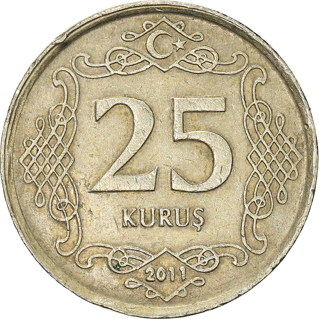Moeda, Turquia, 25 Kurus, 2011