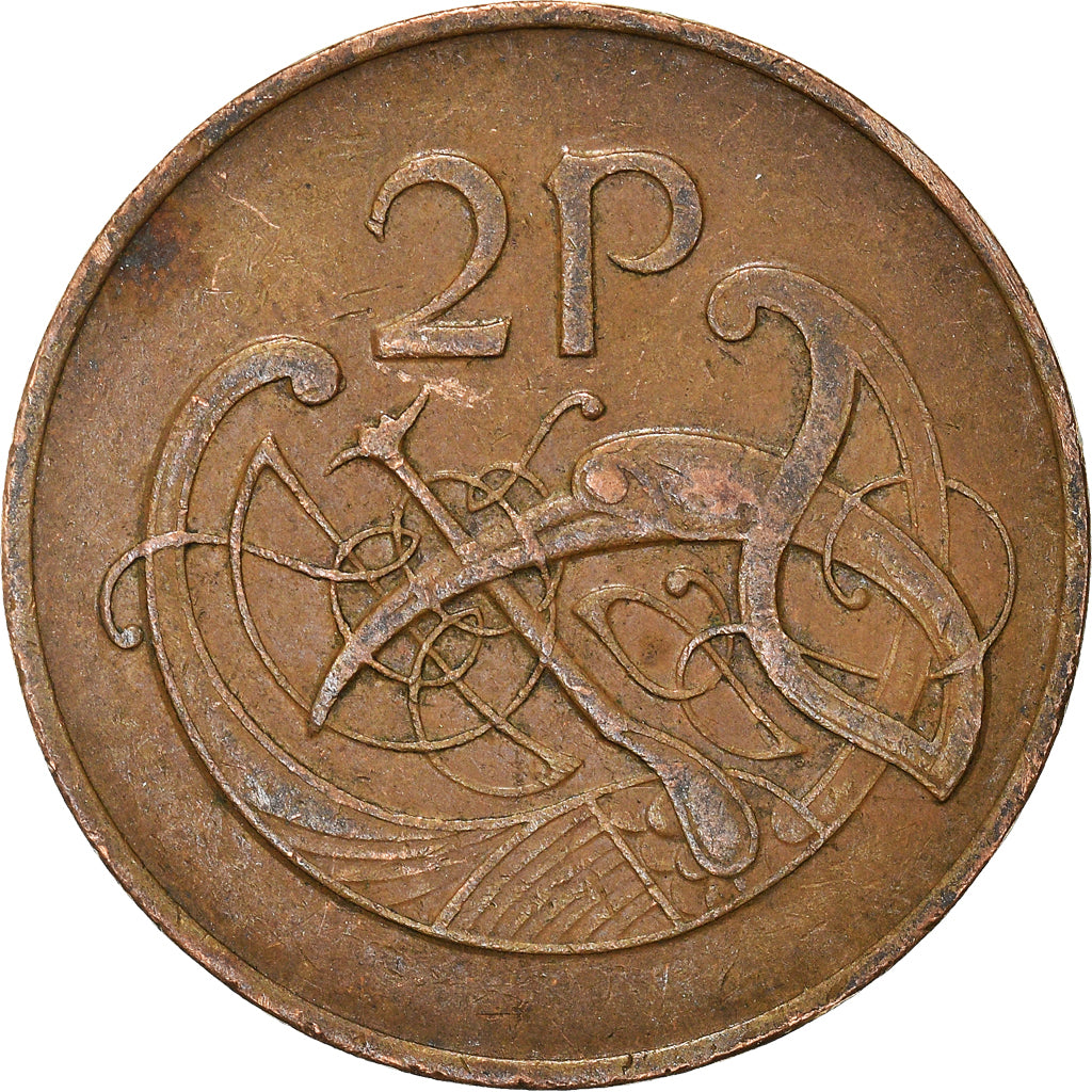 Moeda, REPÚBLICA DA IRLANDA, 2 Pence, 1980