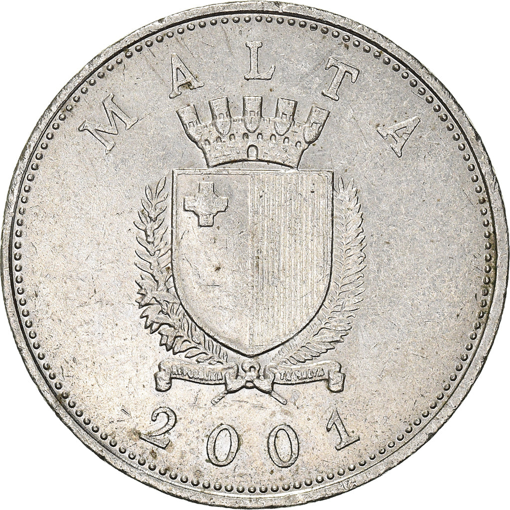 Moneta, Malta, 25 Cents, 2001