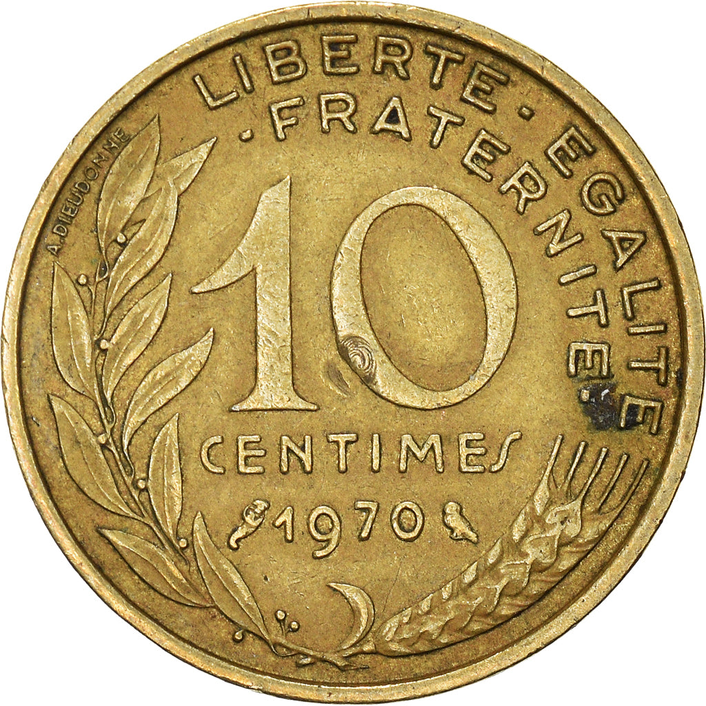Coin, France, 10 Centimes, 1970