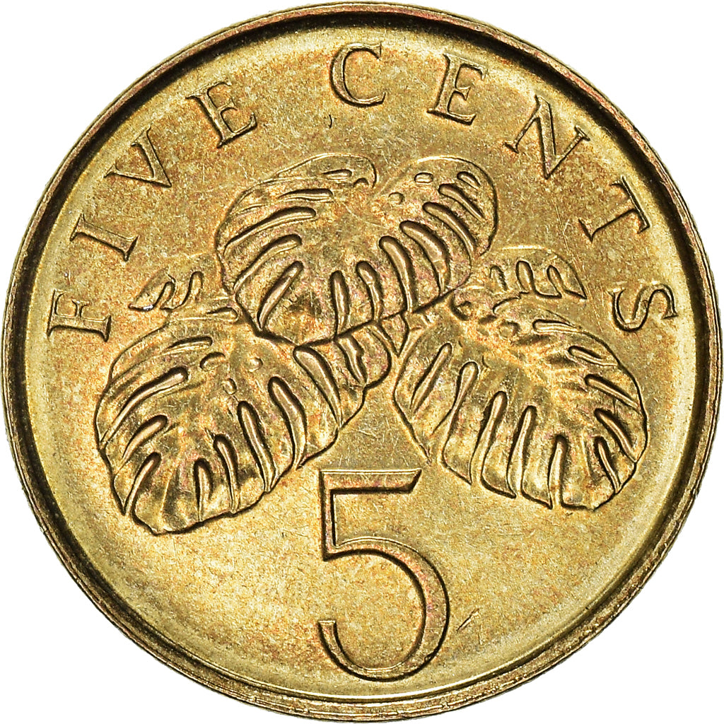 Moeda, Singapura, 5 Cents, 2000