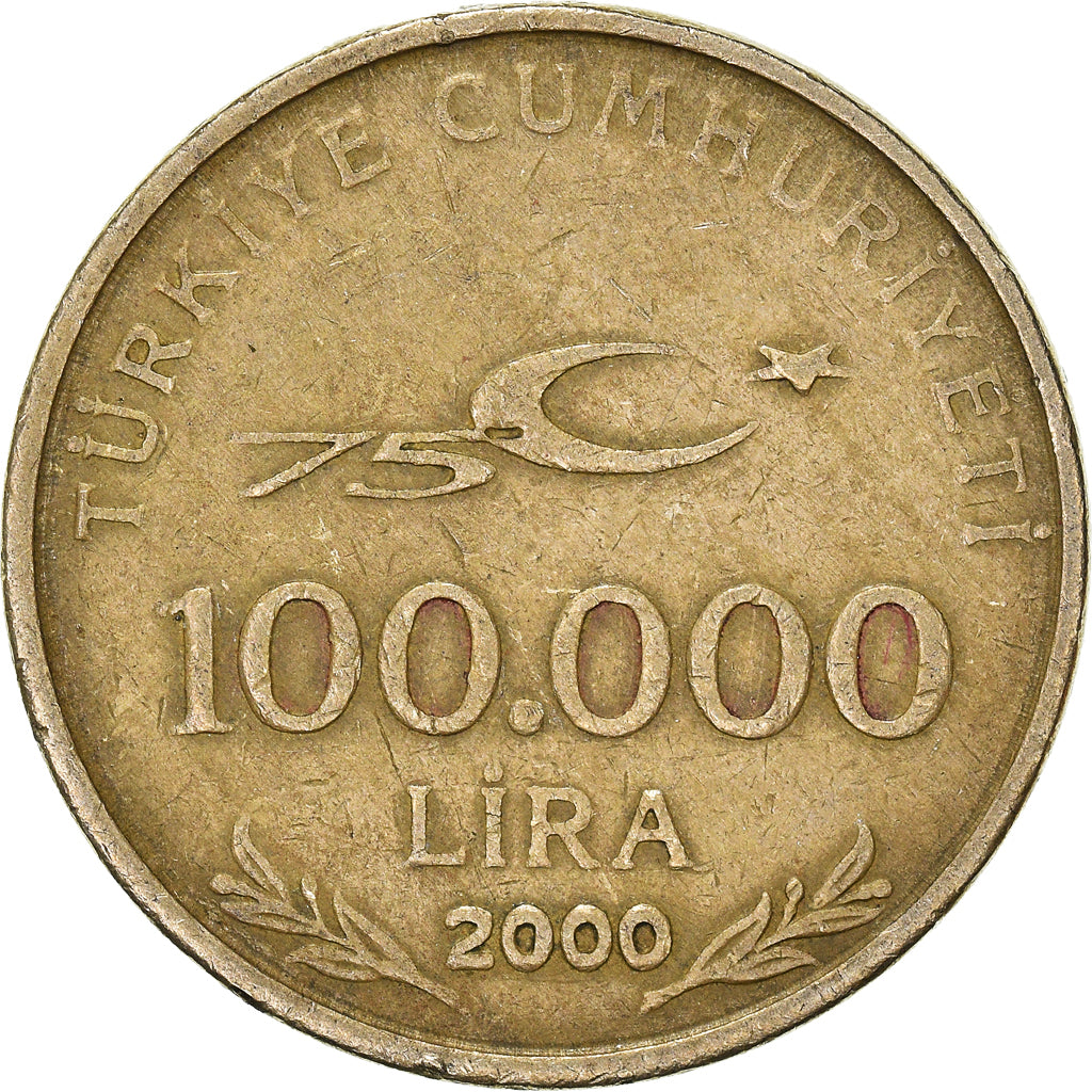 Moneta, Turchia, 100000 Lira, 100 Bin Lira, 2000