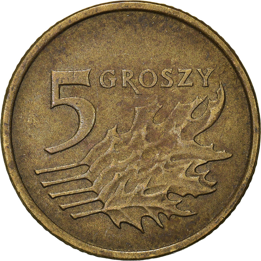 Moeda, Polónia, 5 Groszy, 2002