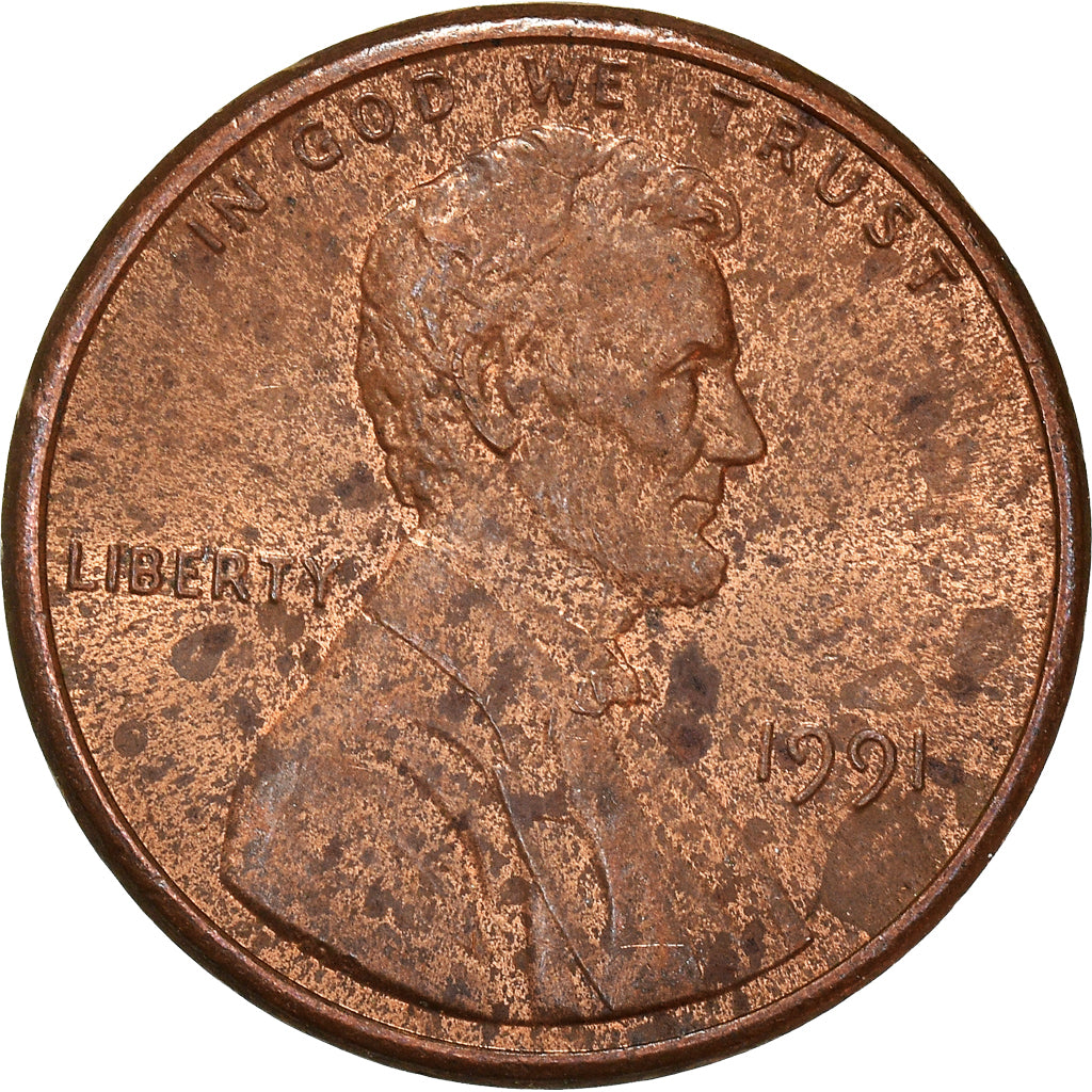 Münze, Vereinigte Staaten, Cent, 1991