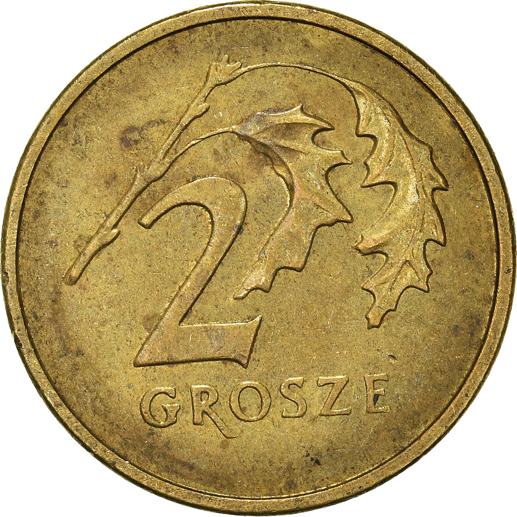 Monnaie, Pologne, 2 Grosze, 2002