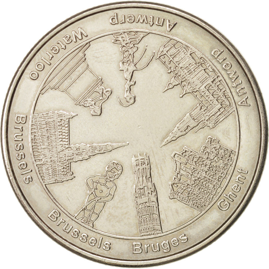 Belgium, Tourist Token, Waterloo, Brussels, Antwerp, Undated, MS(63)