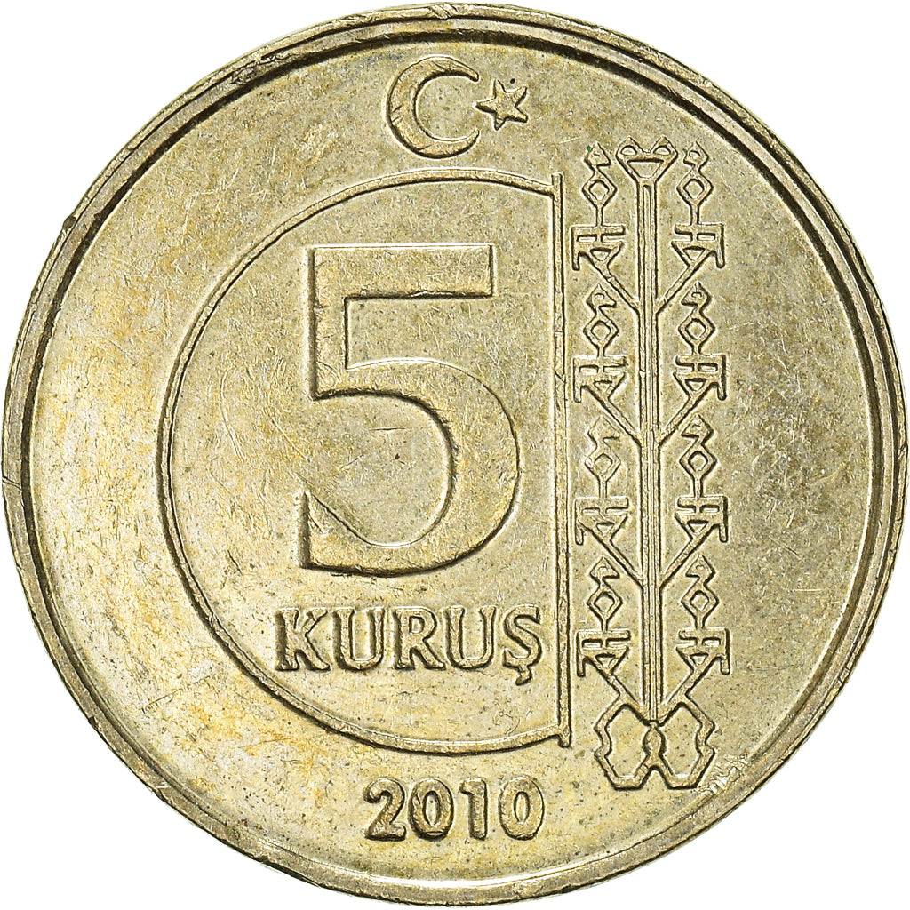 Moneta, Turchia, 5 Kurus, 2010