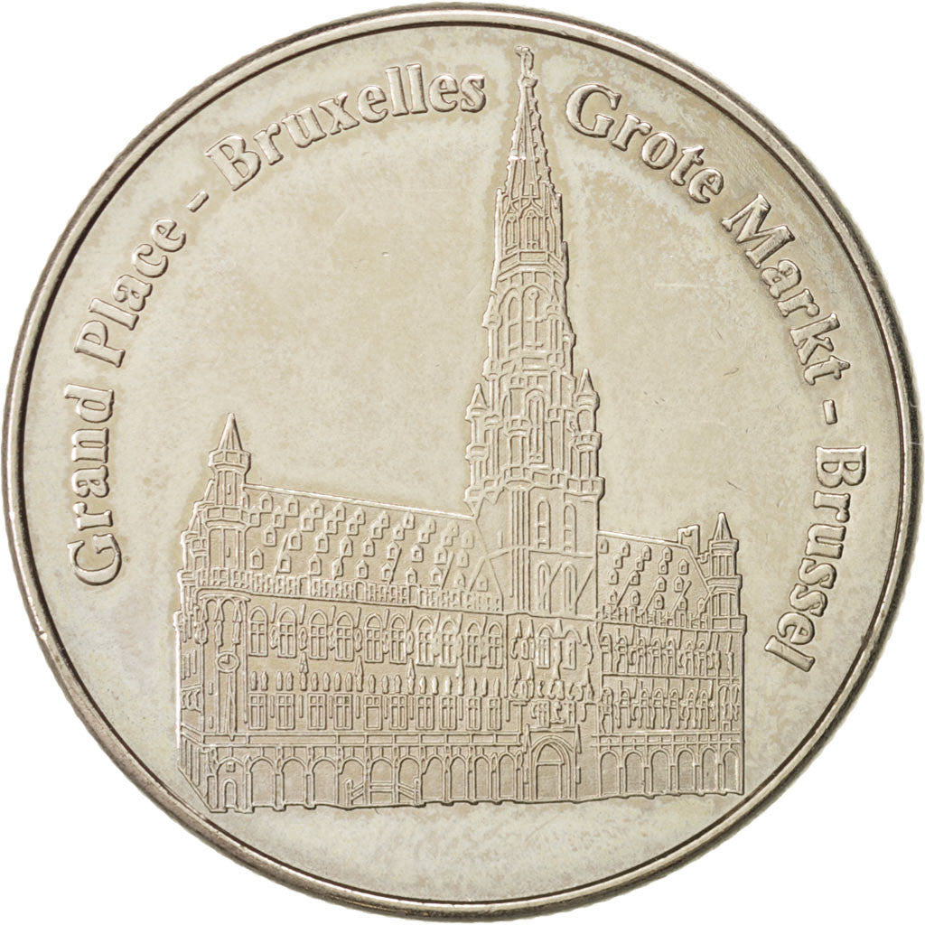 Belgium, Tourist Token, Grand Place, Bruxelles, Undated, MS(63),Belgian Heritage