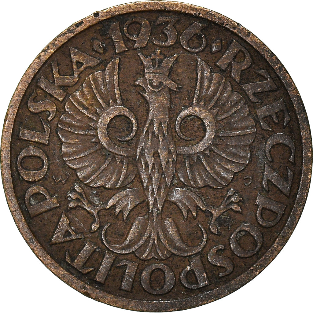 Coin, Poland, Grosz, 1936
