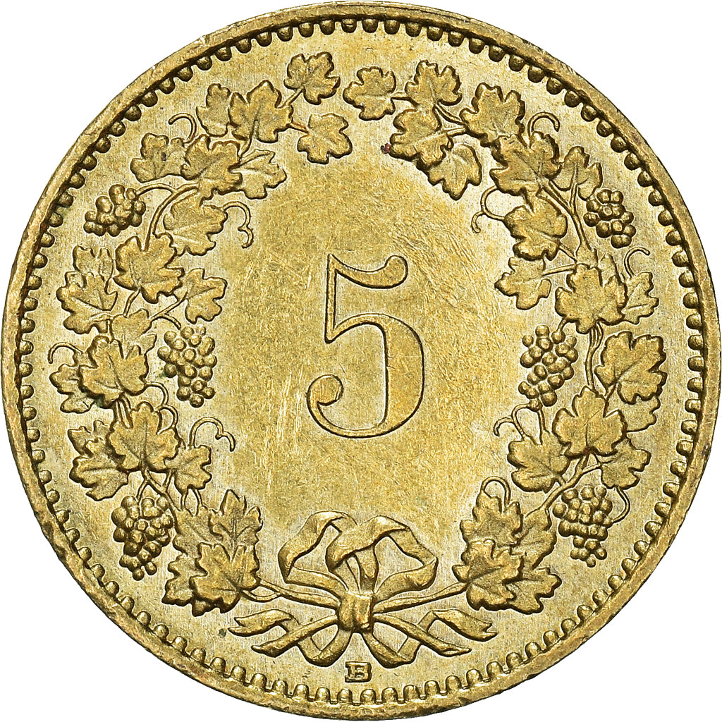 Moeda, Suíça, 5 Rappen, 1997