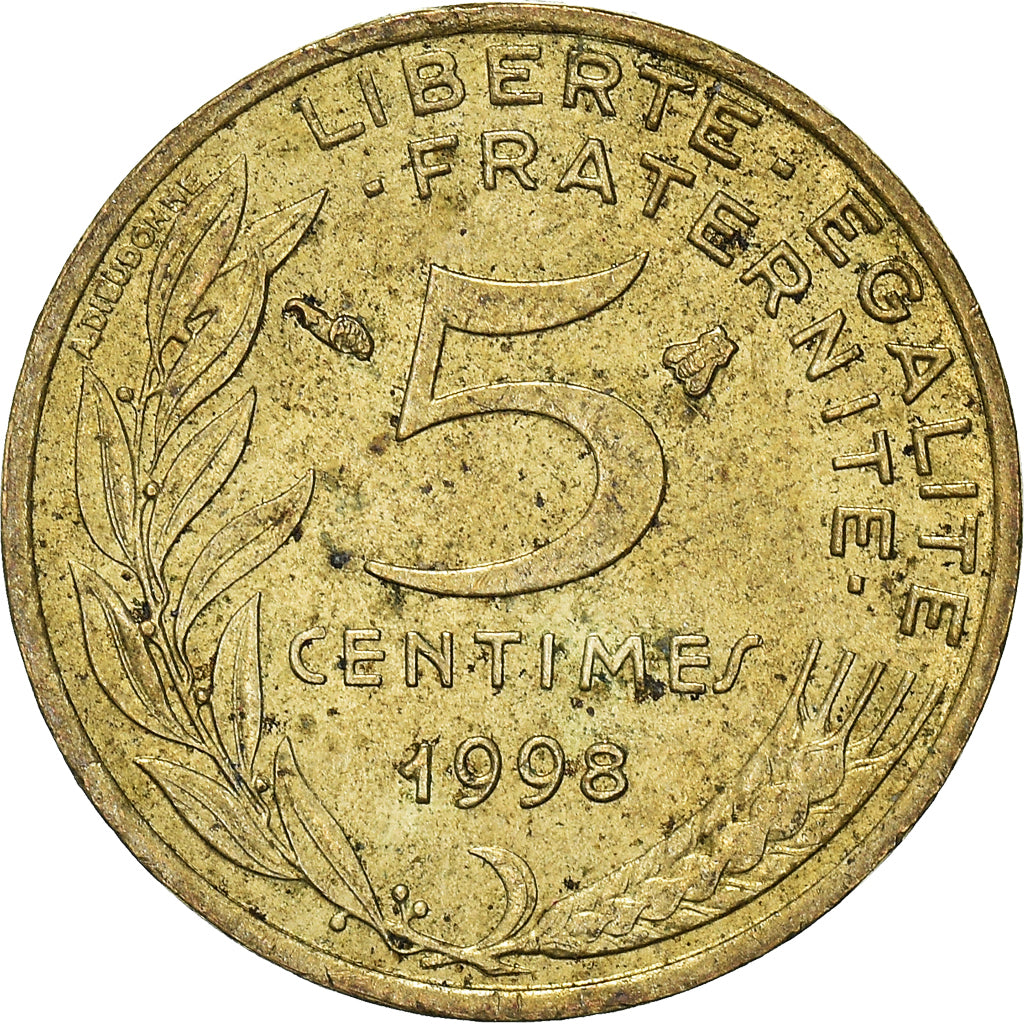 Moneta, Francia, 5 Centimes, 1998