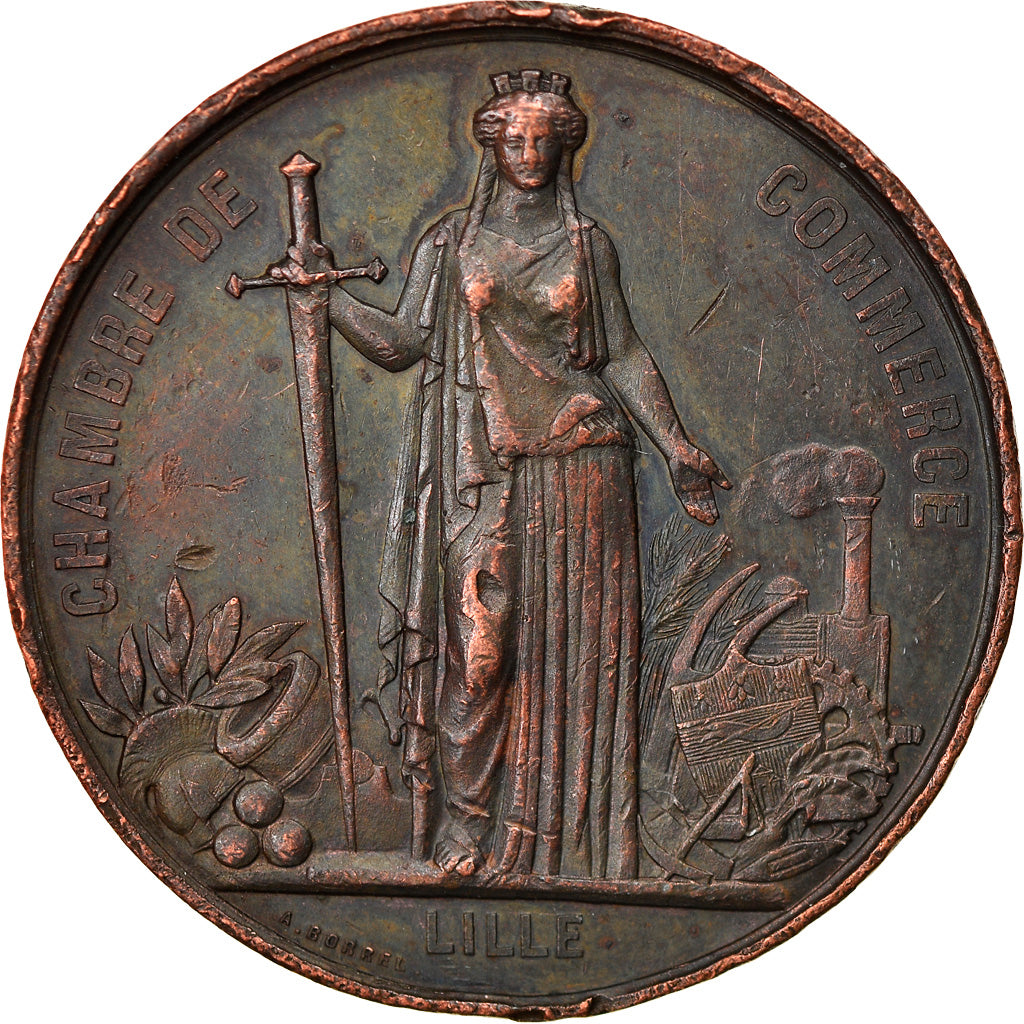 Frankreich, Medaille, Napoléon III, Visite de la Chambre de Commerce de Lille