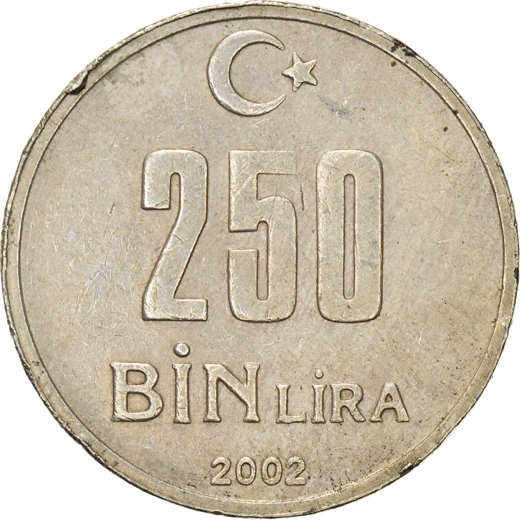 Moneda, Turquía, 250000 Lira, 2002