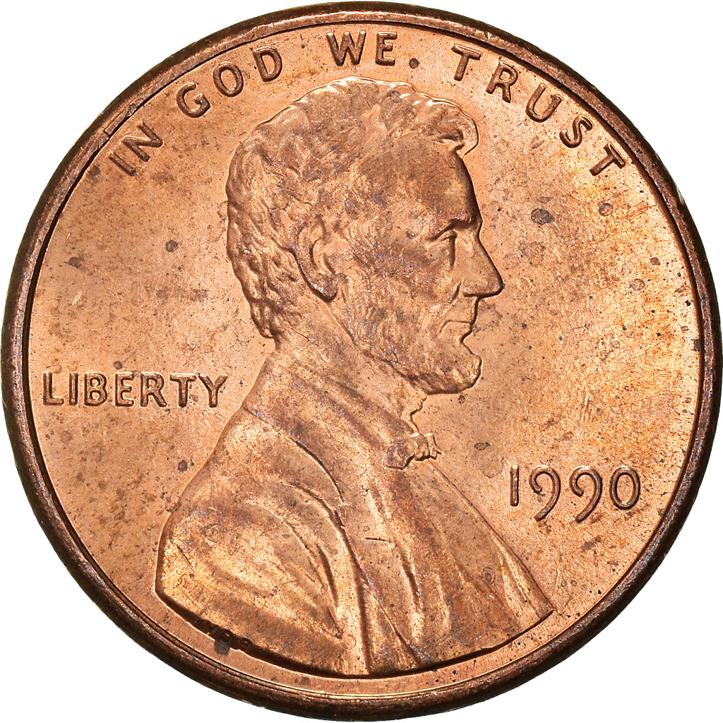 Münze, Vereinigte Staaten, Cent, 1990