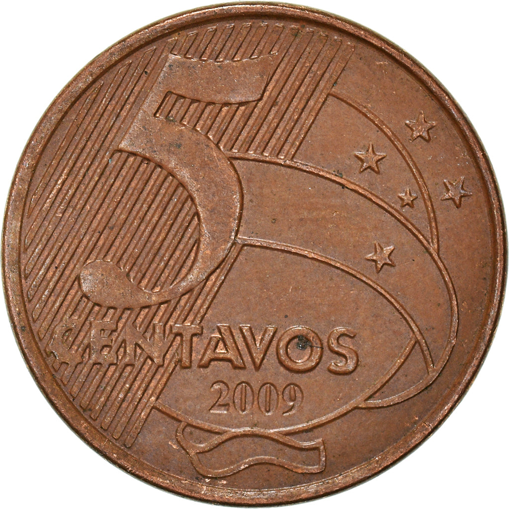 Moneda, Brasil, 5 Centavos, 2009
