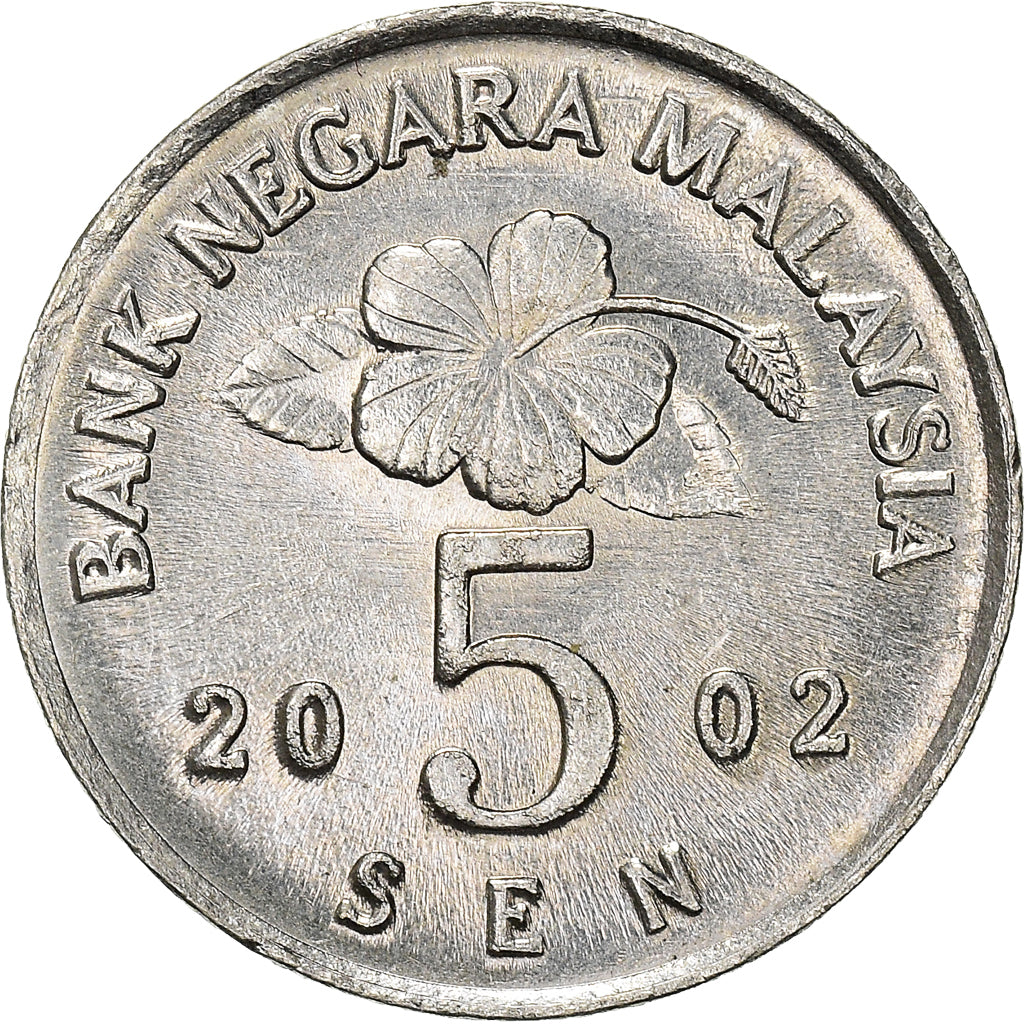 Moneta, Malezja, 5 Sen, 2002