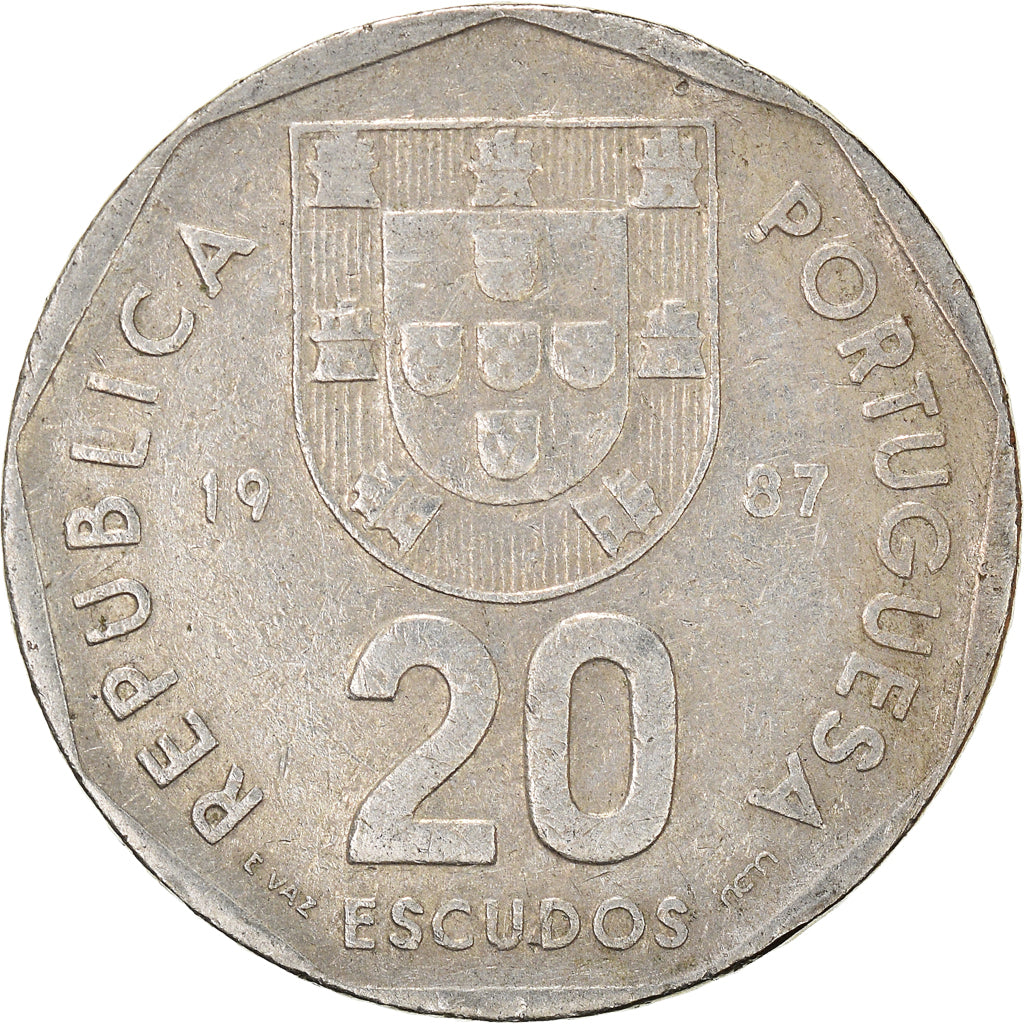 Moneta, Portogallo, 20 Escudos, 1987