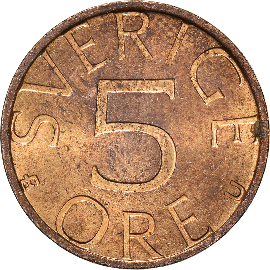 Moneta, Svezia, 5 Öre, 1978