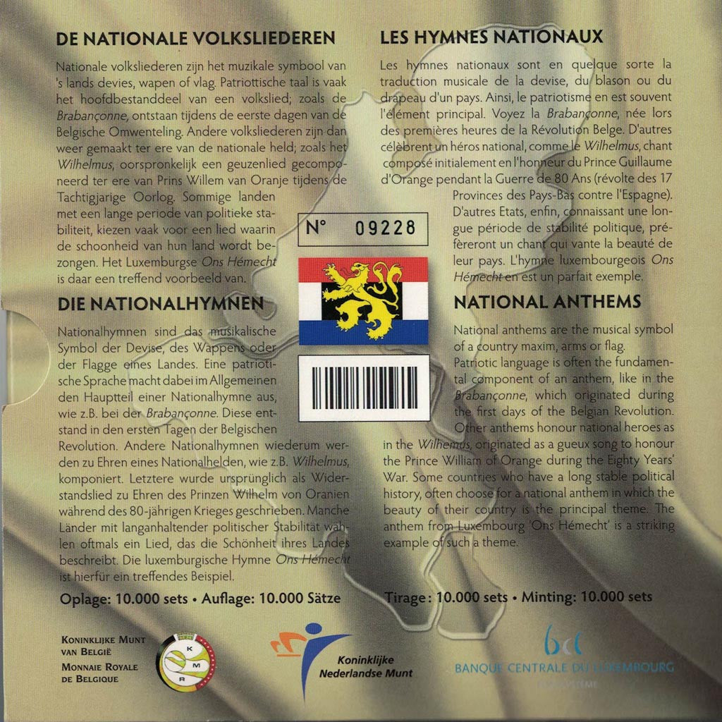 Benelux, Euro Set of 24 coins + 1 token, 2010