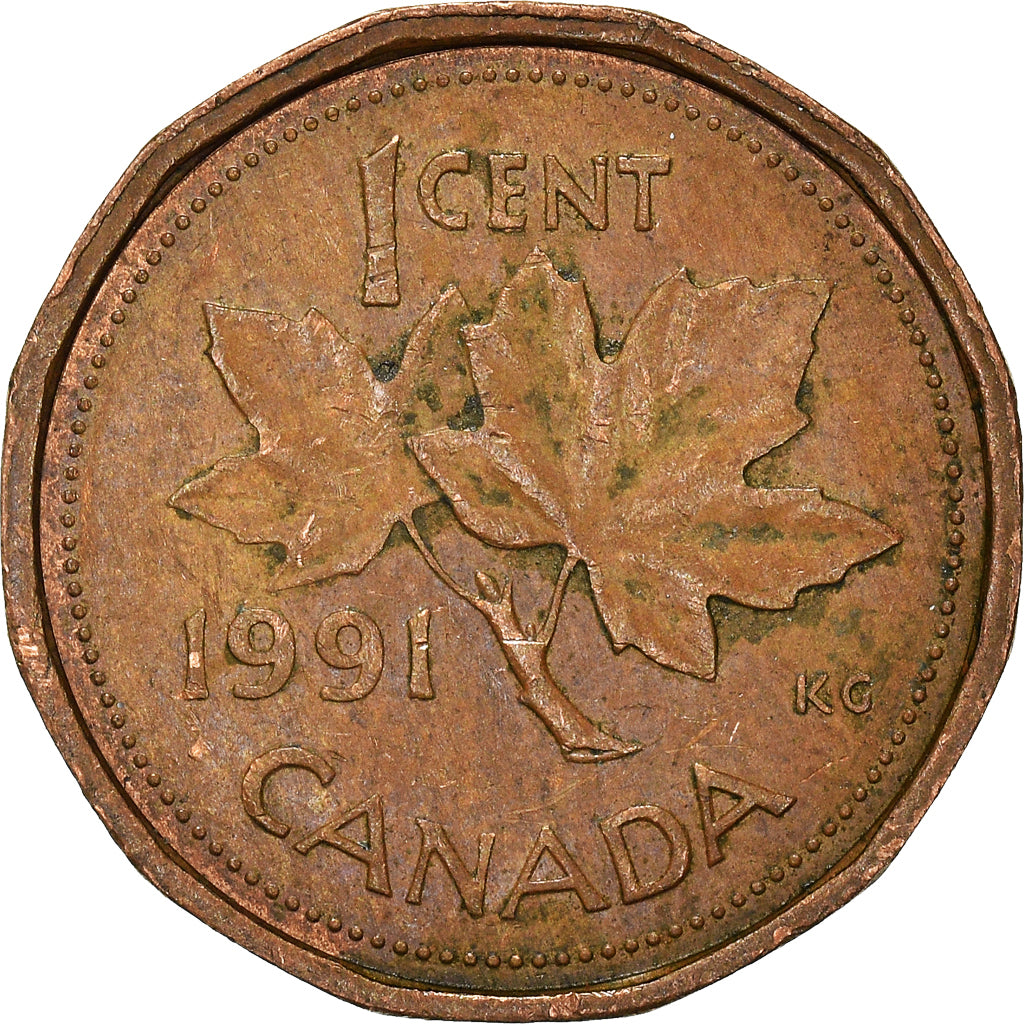 Coin, Canada, Cent, 1991