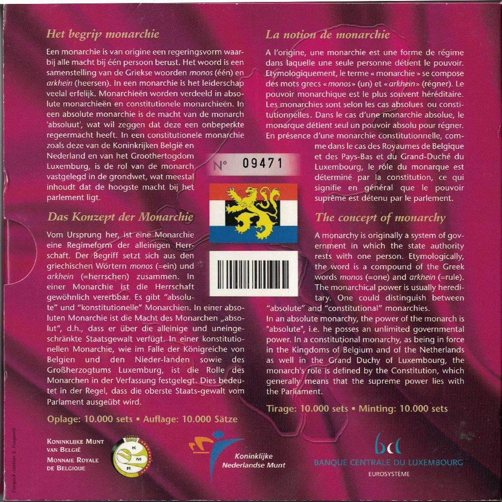 Benelux, Euro Set of 24 coins + 1 token, 2012