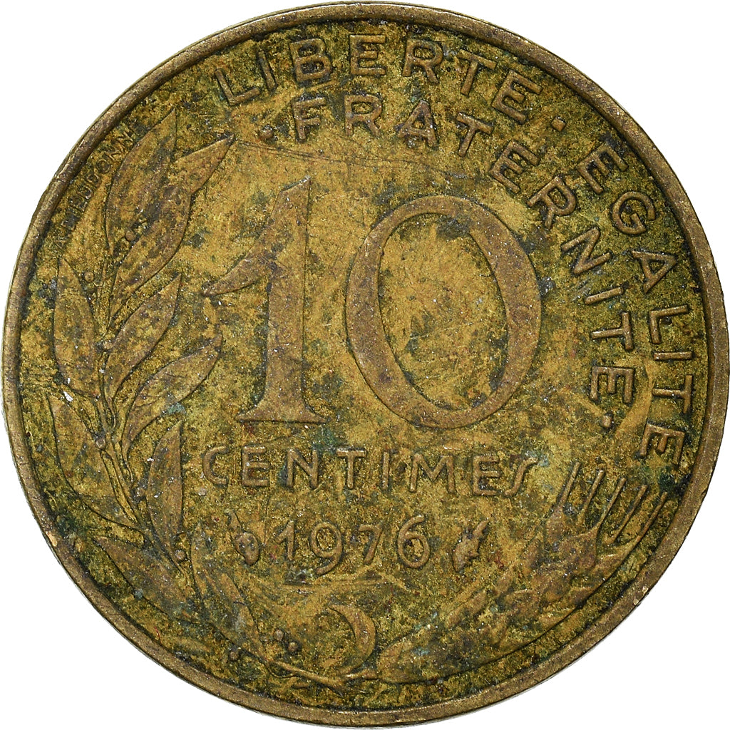 Coin, France, 10 Centimes, 1976
