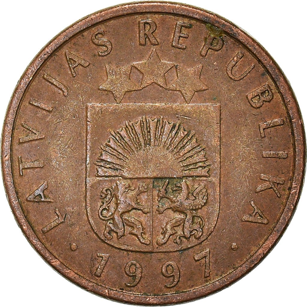 Munten, Letland, Santims, 1997