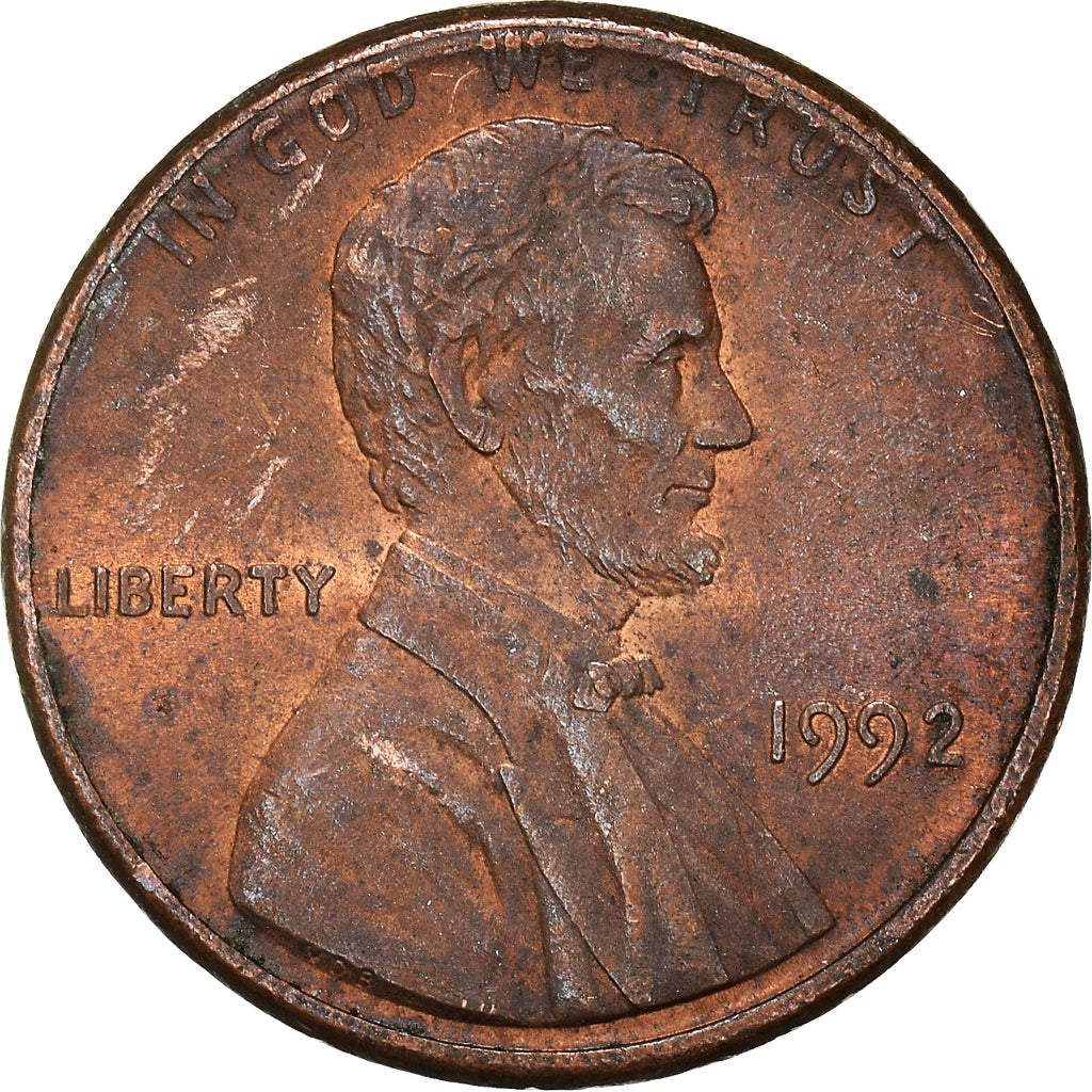 Monnaie, États-Unis, Cent, 1992