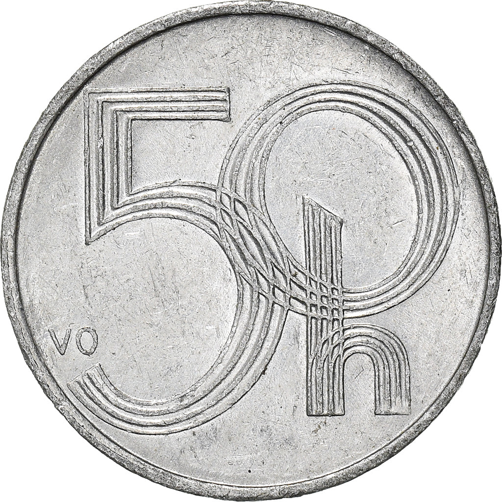 Moneta, Repubblica Ceca, 50 Haleru, 2001