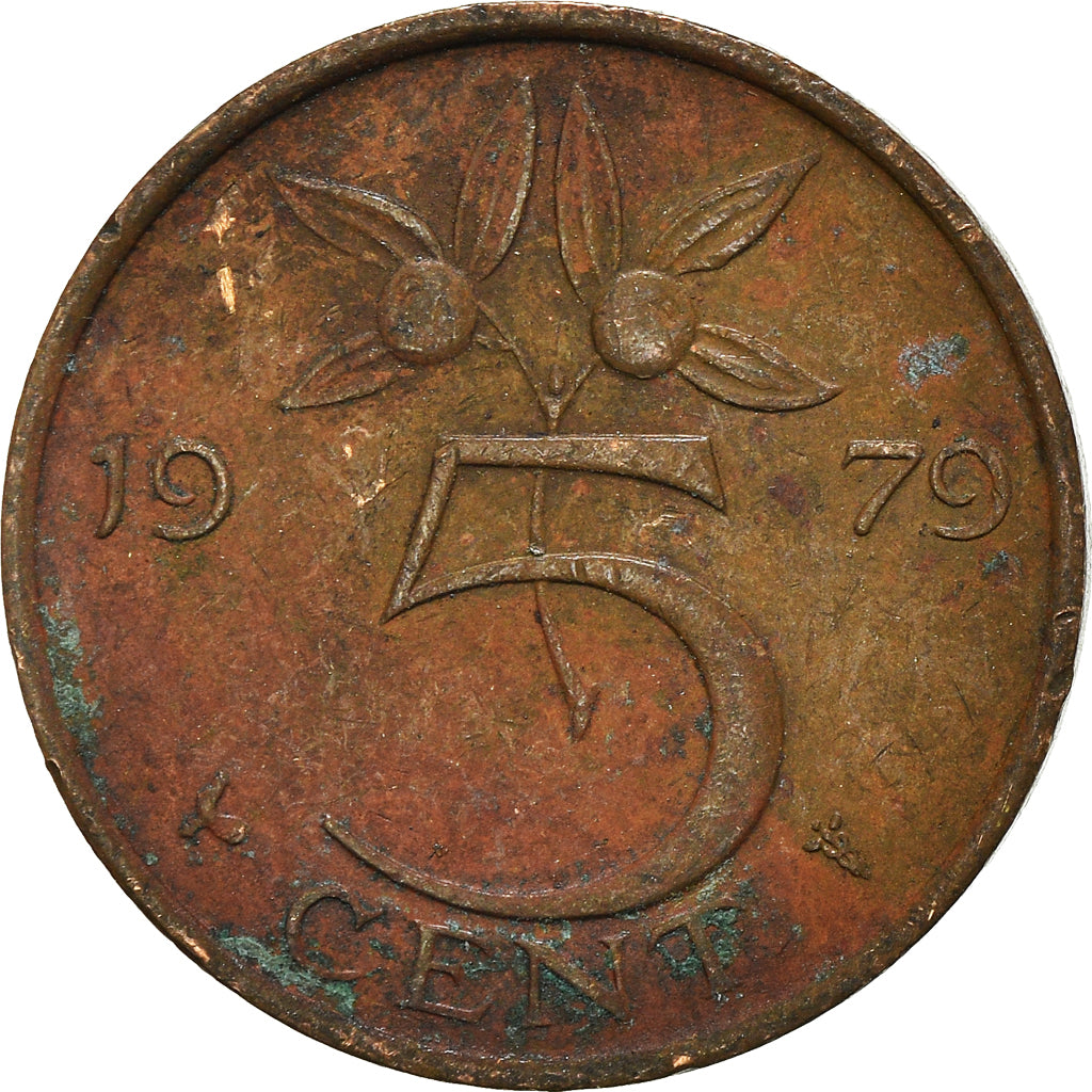 Moneda, Países Bajos, 5 Cents, 1979