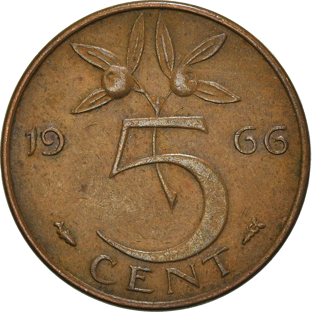 Coin, Netherlands, 5 Cents, 1966